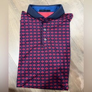 Greyson golf performance polo size large red/navy NWOT